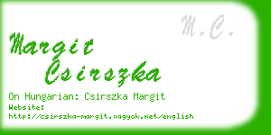 margit csirszka business card